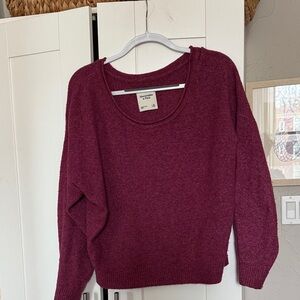 Abercrombie & Fitch Magenta Scoop Neck Sweater